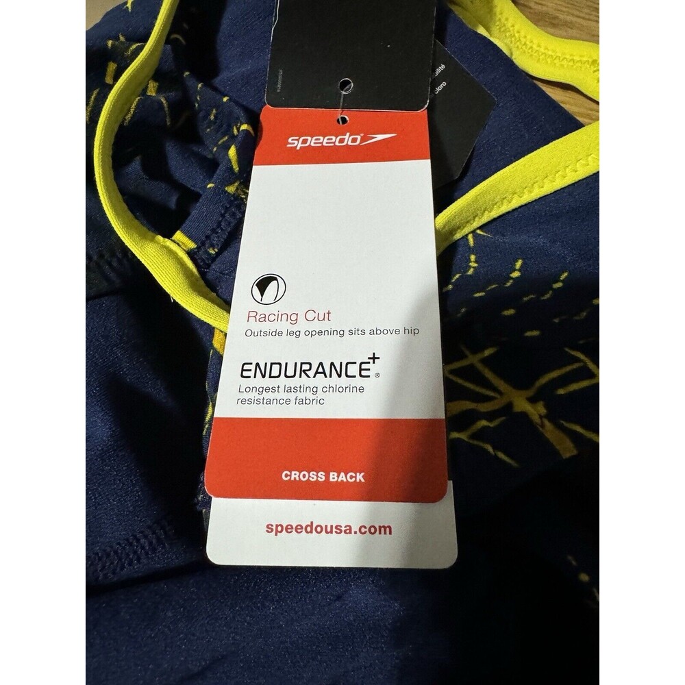 Speedo Endurance Racing Cut Navy/Gold Galactic Size 30 NWT - Picture 9 of 14